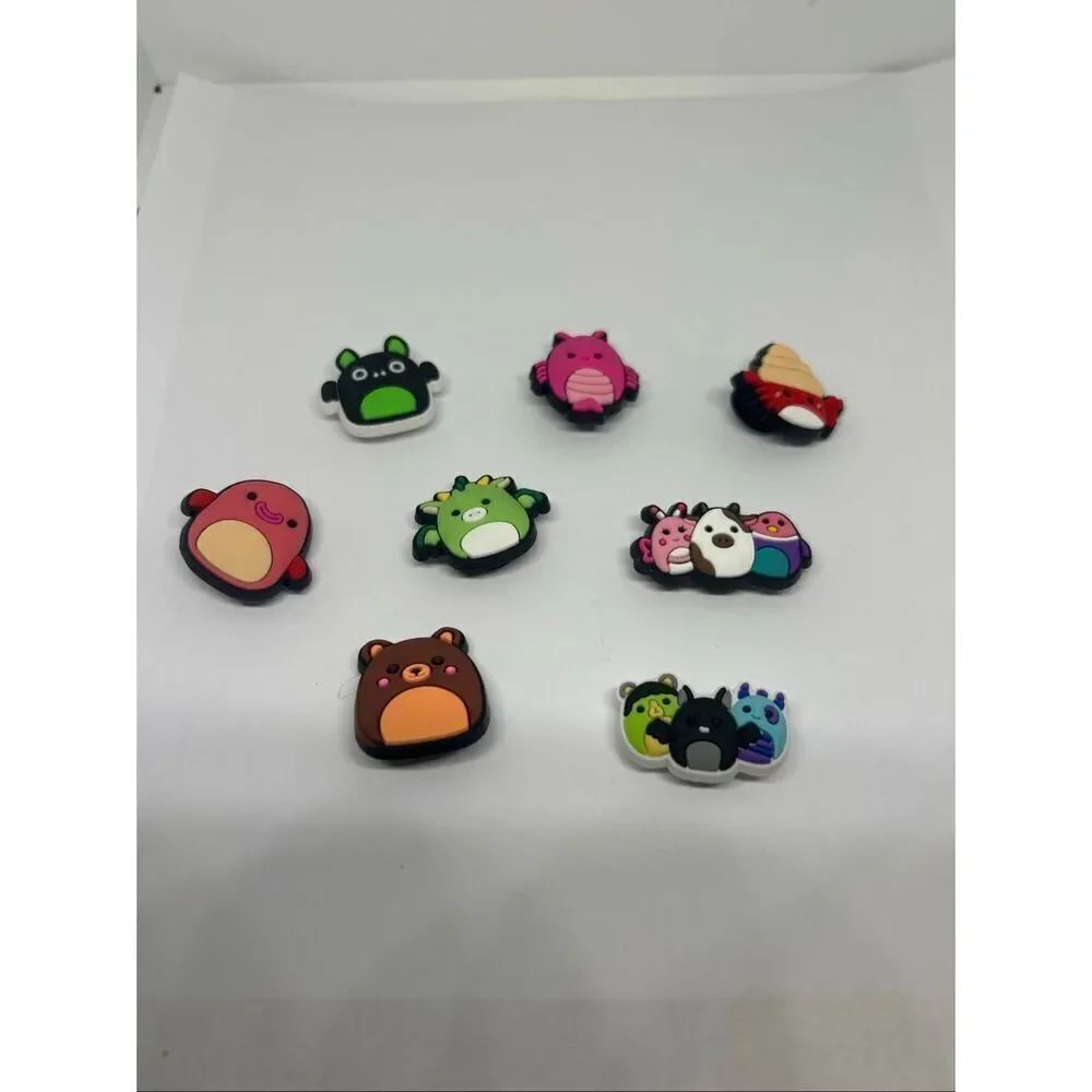 Lot of 8 Squishmallow Shoe Charms – Cute Characters for Clogs, Sandals & More 🐻